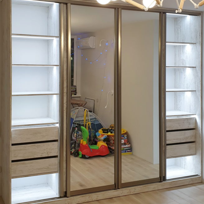 підсвітка у шафі купе